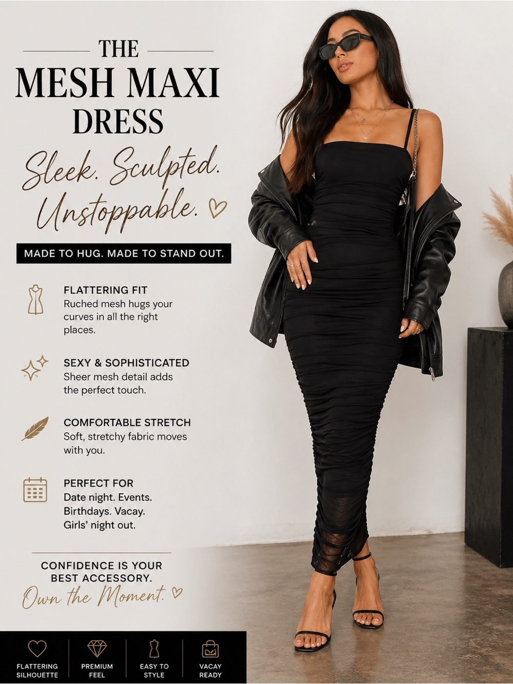 PrettyLittleThing | The Power Mesh Maxi Dress